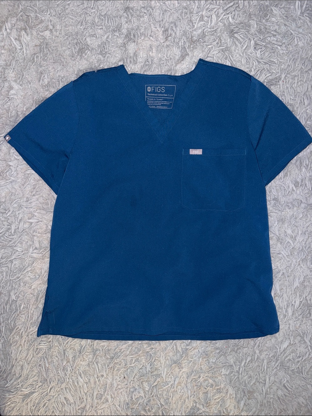 Figs Catarina Deep Reef Scrub Top